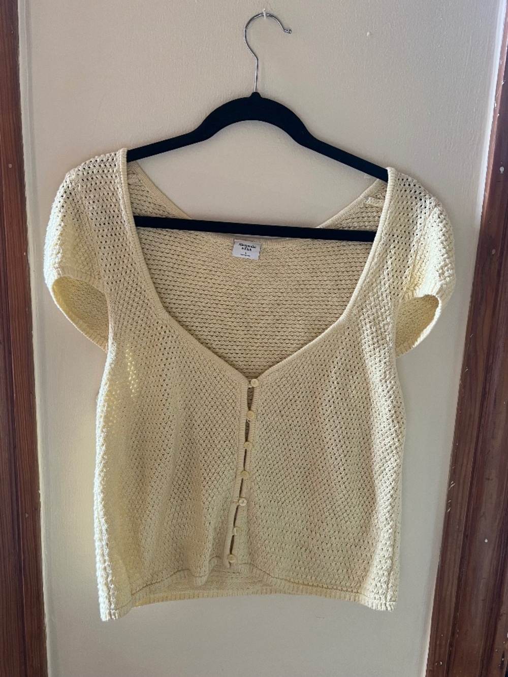 Abercrombie Butter Yellow Knit Top